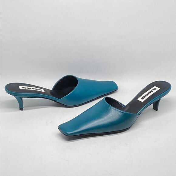 JIL SANDER Square Toe Leather Pumps size 36.5 - Picture 3 of 13